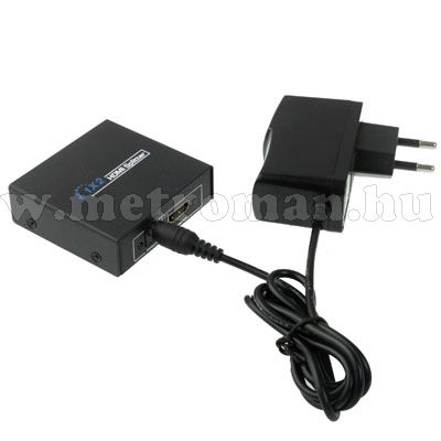 Aktív HDMI elosztó adapter, 2 monitorhoz, MM-HDMI3017